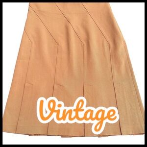 Vintage ENZARO Brown Panel A-Line Mini Skirt (2)